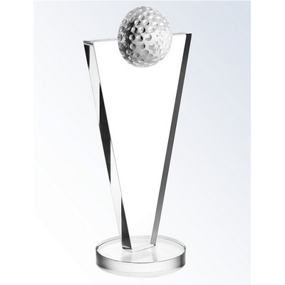 Crystal Success Golf Award, Large (4-1/2"x9-3/8"H)