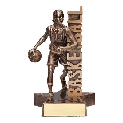 6.5" Female Basketball Billboard Resin Series Trophy