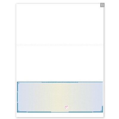 High Security Blank Laser Bottom Format Check (1 Part)