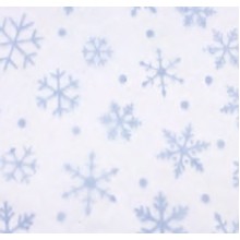 Blue on White Snowflakes Watermarked Tissue Paper