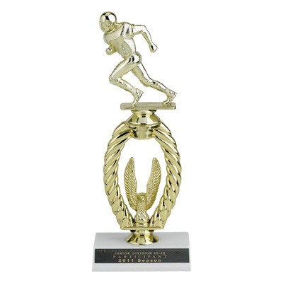 10½" Sports Trophy w/White Plastic Base & Riser