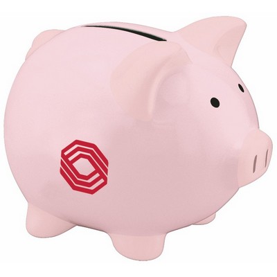 Pink Ceramic Awareness Piggy Bank - one color