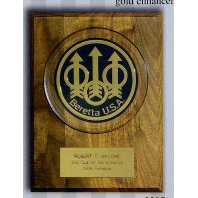 Walnut Plaque w/ 7" clear acrylic disc