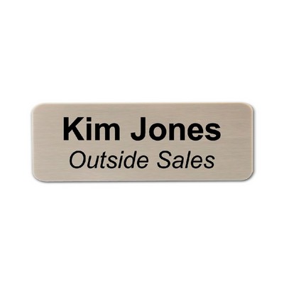 Brushed Aluminum Name Badge (1"x3")