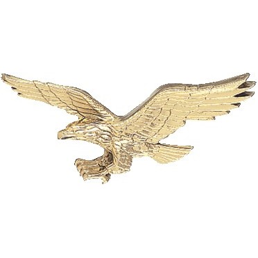 Eagle - Bright Gold Finish - Plaque Mount - 3-1/2" x 1-1/2"