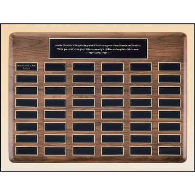 Walnut Perpetual 12 Plate Plaque (11" x 15")