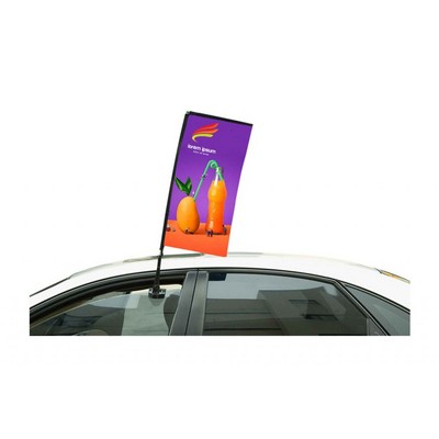 32" Single-Sided Stationary Rectangle Car Window Flag