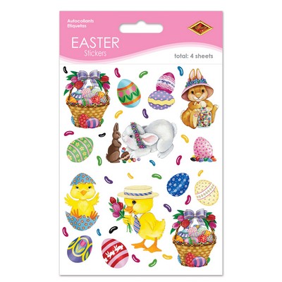 Plus Pak Bunny, Basket & Egg Stickers