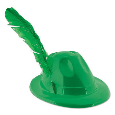 Plastic Alpine Hat w/ Feather