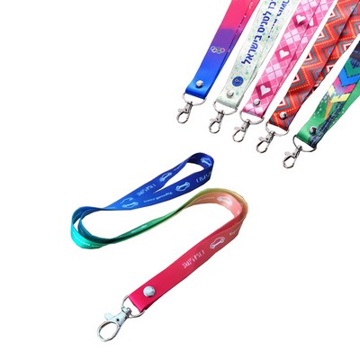 Neck Lanyard Key Chain ID Badge Holder With Swivel Lobster Clasp