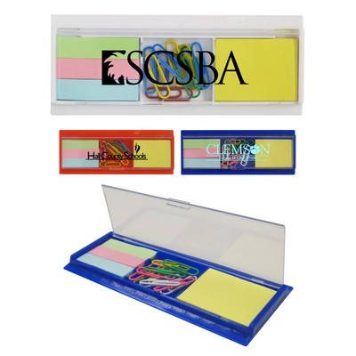 Sticky Note Set With Paper Clip & Ruler