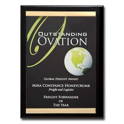 Brass Channel Plaque - Black/Brass 9"x12"