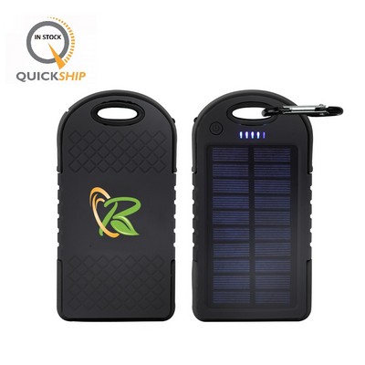 Solar Power Bank 4000mah With A Carabiner