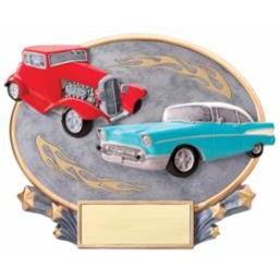 Car Cruise - Xplosion Oval Resin Awards - 7-1/4" x 6" Tall