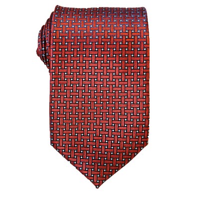 Classic Grid Red Tie