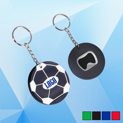 2'' Soccer Key Ring w/Bottle Opener