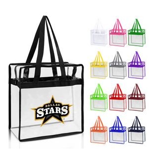 Stadium Approved Clear Zipper Tote Bag