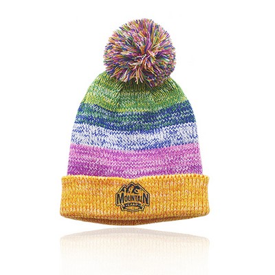 Bodga Multi-Color Knitted Pom Pom Beanies