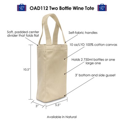 Two Bottle Wine Tote