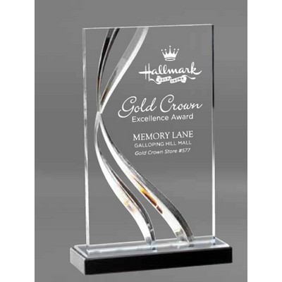 Swirl Wave Acrylic Award (Clear)