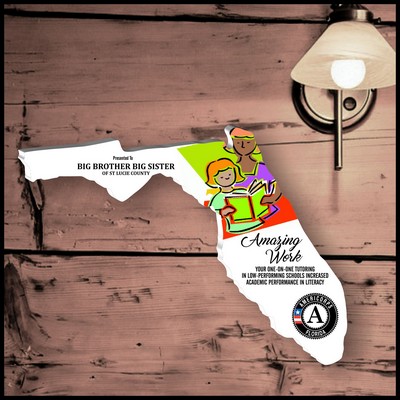 13" Florida White Acrylic Plaque