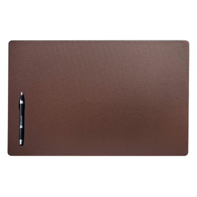 Classic Chocolate Brown Leatherette Conference Pad (22" x 14")