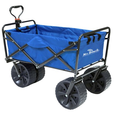 Folding Collapsible Beach Wagon with All Terrain Wheels