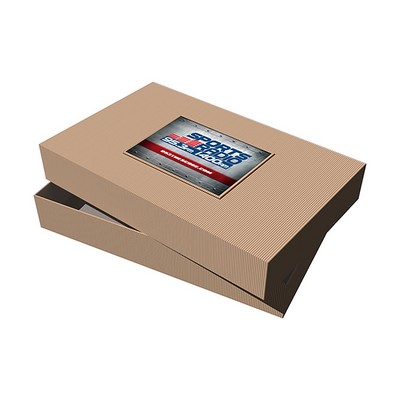 19" x 12" x 3" Kraft Pinstripe Apparel Box