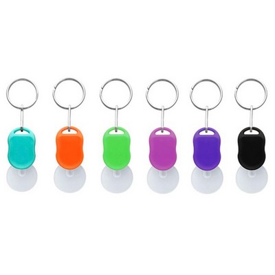 Zipper Pull LED Keychain w/ Round Pendant