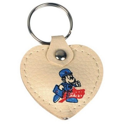 Heart PU Leather LED Keychain