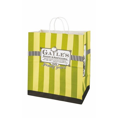 White Kraft Paper Shopping Bag (14.5"x16.25"x9")