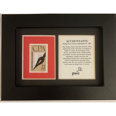 Framed Stamp Gift/Award Celebrating Accountant /CPA