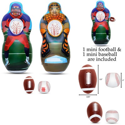 Inflatable Football & Baseball Target Set