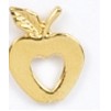 Apple w/Cut Out Heart Stock Casting Lapel Pin