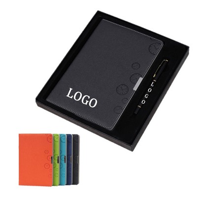 PU Leather Notebook With Pen Business Set