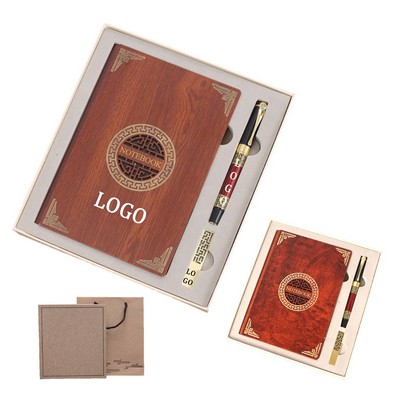 Notebook With Pen And Flash Drive Gift Set