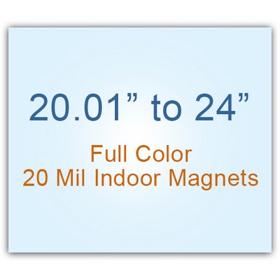 Die Cut Magnets 20.01 to 24 Square Inches Indoor Magnets - 20 Mil - 4 Color Process