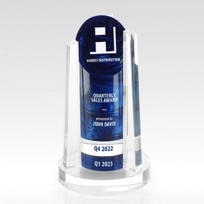 Crystal Pillar Award - 10" - L.A.