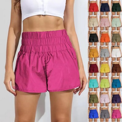 Elastic High Waist Quick Dry Workout Shorts