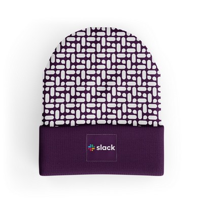 Beanie with Embroidered Logo & Fold