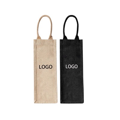 Eco-Friendly Jute Wine Bottle Tote Bag