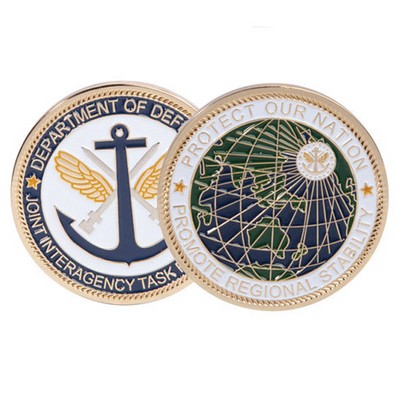 2.5" Challenge Coin - Zinc (4 Colors on Both Sides)