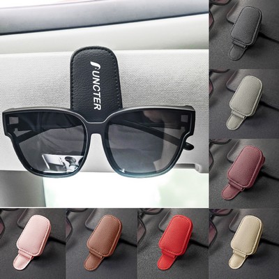 Sunglasses Holder for Car Visor Magnetic PU Clips for Glasses