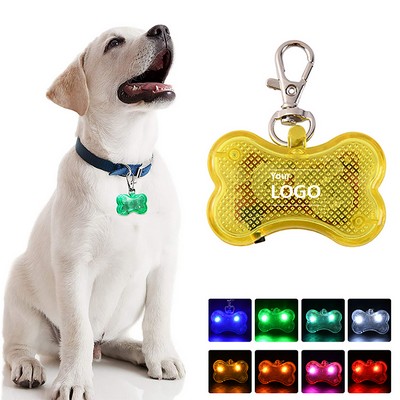 LED Dog Bone Pendant Collar Light