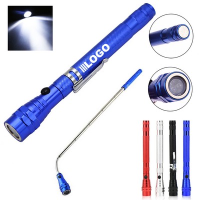 Telescopic Aluminum Flashlight With Magnet