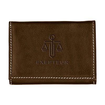 Andrew Philips® Contrast Stitch Tri-Fold Wallet