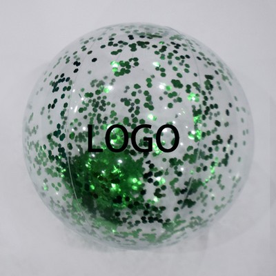 24" PVC Inflatable Glitter Beach Ball