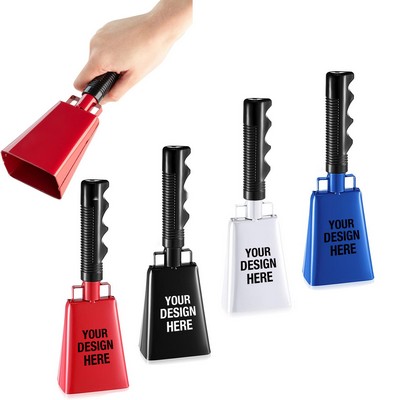 9" Long Handle Metal Cowbell