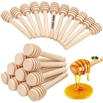 Natural Wood Honey Dipper Sticks Honey Stirrer