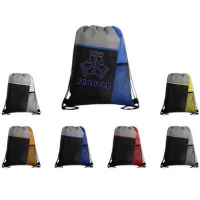 Tri-Color Mesh Drawstring Pack